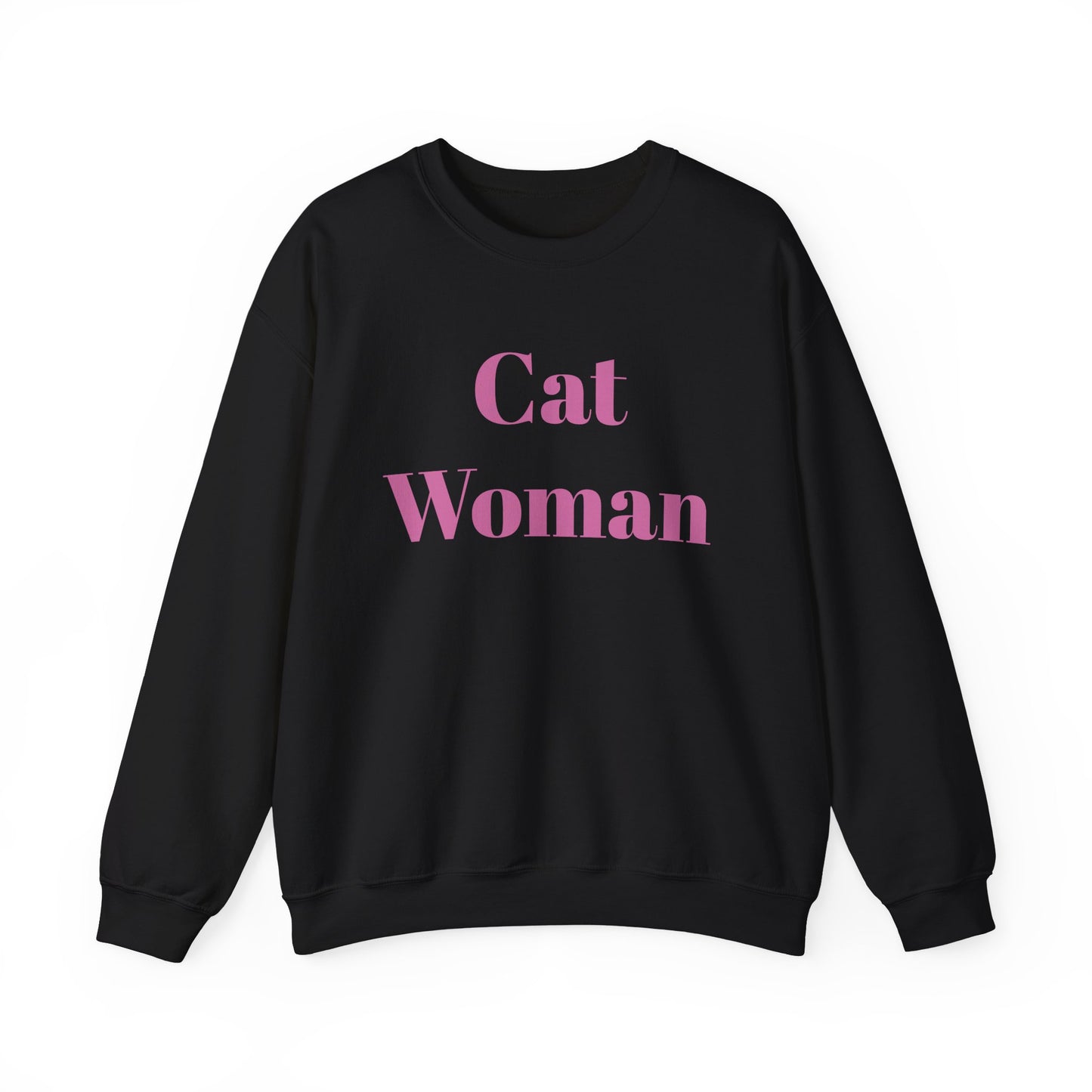 Cat Woman Unisex Crewneck Sweatshirt - Perfect Gift for Cat Lovers