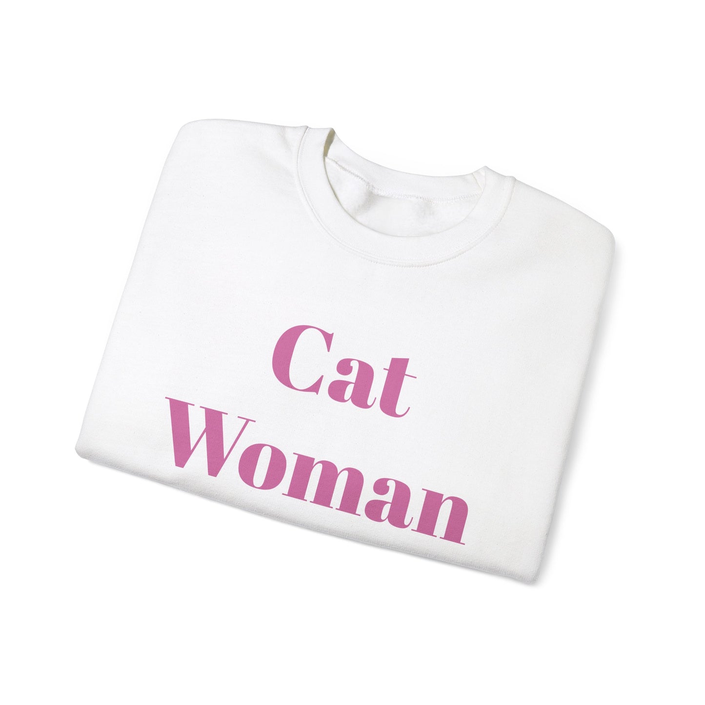 Cat Woman Unisex Crewneck Sweatshirt - Perfect Gift for Cat Lovers