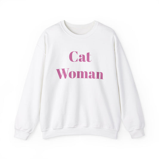 Cat Woman Unisex Crewneck Sweatshirt - Perfect Gift for Cat Lovers